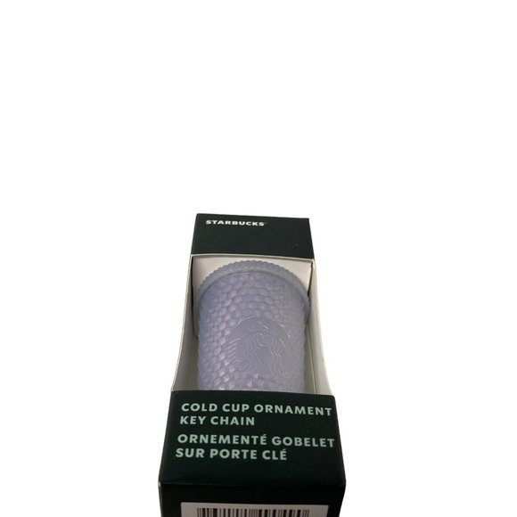 Starbucks Cold Cup Ornament Key Chain Metallic Icy Lilac Siren - Picture 4 of 5
